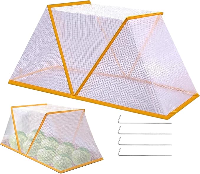 Raised Bed Cover - Foldable Plant Guard Net, Durable Garden Cage Shield | Greenhouse Tent for Seedlings Protection, Indoor Outdoor Vegetable Bed Covering for Cold Weather Birds Insectts Animals