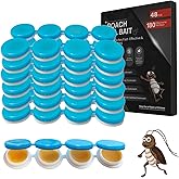 32 Pack Cockroach Gel Bait, Highly Effective Roach Killer Indoor Infestation Solution, Fast Acting Cockroach Killer Indoor Home Kitchen Use, Easy to Apply & No Mess Roach Bait, Long-Lasting
