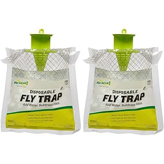 Glovv Fly Traps Outdoor Hanging with Bait, 6 Pack Disposable Flies Bags Hunter Ranch Trap, Control Bug Catcher Killer Repellent for Stable Horse Barn & Farm