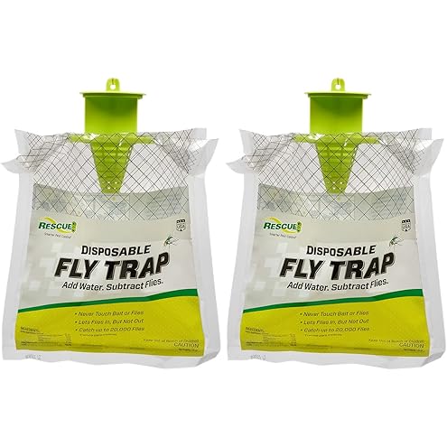 Glovv Fly Traps Outdoor Hanging with Bait, 6 Pack Disposable Flies Bags Hunter Ranch Trap, Control Bug Catcher Killer Repellent for Stable Horse Barn & Farm