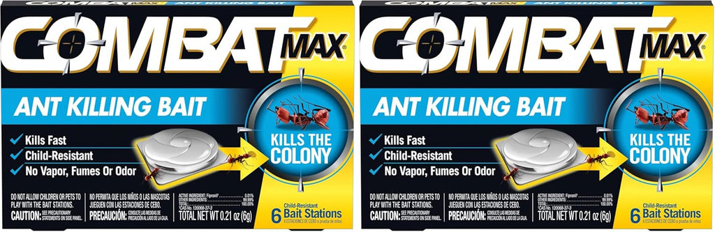 Combat Max Ant Killing Bait Stations, Indoor and Outdoor Use, 6 Count