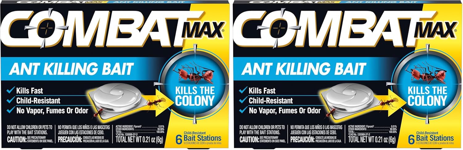 Combat Max Ant Killing Bait Stations, Indoor and Outdoor Use, 6 Count