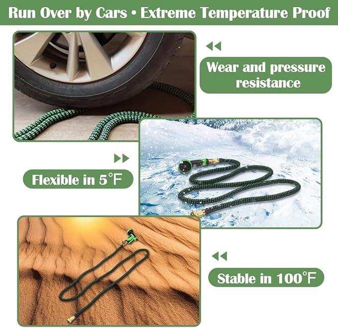 5 Gallon Nursery Pots (10-Pack) + 50ft Garden Hose with Spray Nozzle + 3-in-1 Soil Tester for Moisture/Light/pH | All-in-One Gardening Kit for Indoor/Outdoor Plants, Gardening Gifts for Women