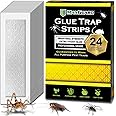 MaxGuard Glue Trap Strips (24 Traps) Non-Toxic Extra Sticky Glue Board Pre-Baited with Fruity Scent Attractant Trap & Kill Insects, Bugs, Spiders, Crickets, Scorpions, Cockroaches, Centipedes, Mice
