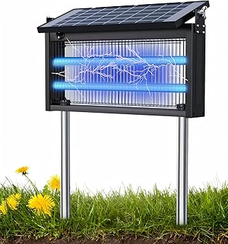 17.7 * 9.8 * 7.1in Bug Zapper Outdoor - Mosquito Repellent Outdoor Patio,Solar Bug Zapper Indoor,Waterproof Portable Fly Zapper,High Powered 4500V Mosquito Zappers Killer for Home,Patio,Camping