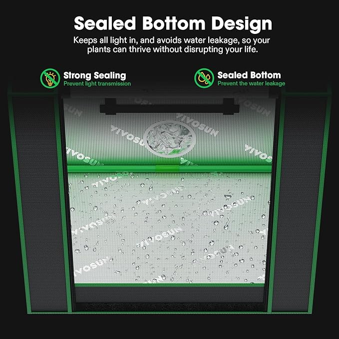 VIVOSUN Small Grow Tent for Aerogarden and T5 Linear Grow Lights, 1ft 5000K Full Spectrum LED Grow Light Strip for Indoor Growing, Plant Lights SGS Compatible