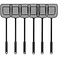 MR.SIGA Heavy Duty Long Handle Fly Swatter, Gray, 6 Pack