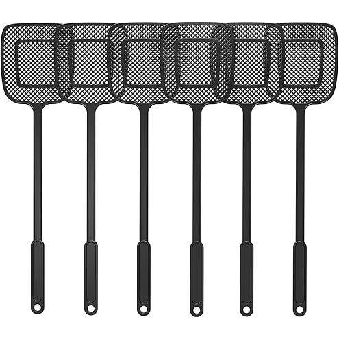 ZOCONE 3 Pack Leather Fly Swatters with Lanyard, Sturdy Fly Swatter Heavy Duty Wood Fly Swatter for Indoors and Outdoors