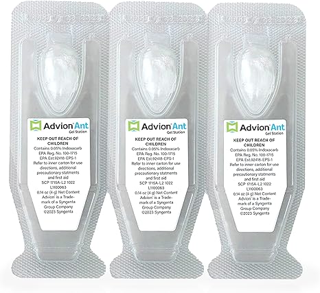Syngenta Advion Ant Gel Station Insecticide, Ready-to-Use Ant Gel Bait with The Active Ingredient Indoxacarb, Bait for Use Indoor and Outdoor, 1 Box (3 Total Stations)