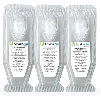 Syngenta Advion Ant Gel Station Insecticide, Ready-to-Use Ant Gel Bait with The Active Ingredient Indoxacarb, Bait for Use Indoor and Outdoor, 1 Box (3 Total Stations)