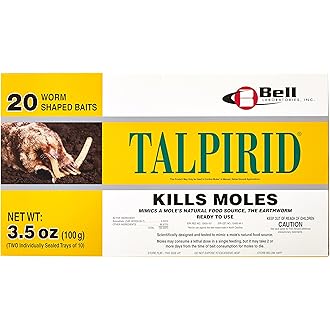 Tomcat Mole Killer(a), Ready-to-Use Worm Bait Strips that Mimic Earthworms, Kills Moles in One Feeding, 10 pk.