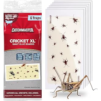 LULUCATCH Cricket & Insect Glue Traps 24 Pack, Adhesive Bug Catcher, Pre-Baited Spider Scorpion Trap, Non-Toxic Glue Boards Indoor for Home Catching Bugs,Small Mice & Rodents, Pet Safe Pest Control