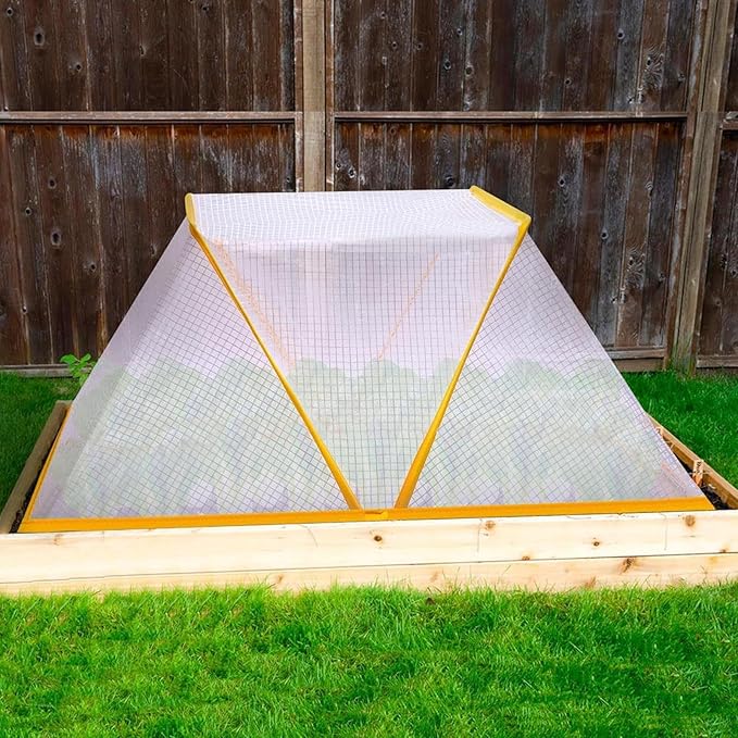 Raised Bed Cover - Foldable Plant Guard Net, Durable Garden Cage Shield | Greenhouse Tent for Seedlings Protection, Indoor Outdoor Vegetable Bed Covering for Cold Weather Birds Insectts Animals