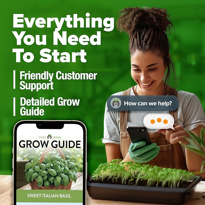 HOME GROWN Non GMO Italian Basil Seeds Bulk Pack 1,424 Sweet Large Leaf Basil Seeds for Planting and Heirloom Herb Seeds for Planting Indoors or Outdoors (Ocimum basilicum)