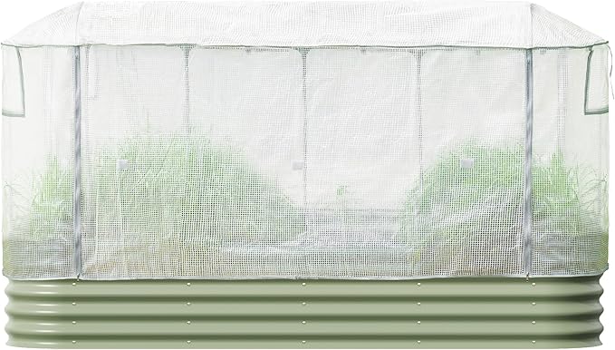 Vego garden Frost Greenhouse Cover System for 3.5' x 6.5' (9 in 1) Garden Bed (Garden Bed not Included)