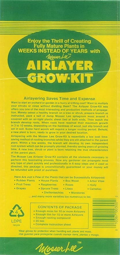 Mosser Lee ML0300 Airlayer Grow-Kit, 224 cu. in.,Tan (Pack of 12)
