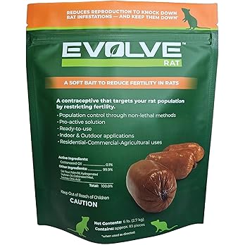 Evolve Rat Birth Control Soft Bait Sausages – 6 lbs | Scientifically Proven Rat Population Control | Not a Poison, Long-Term Population Management
