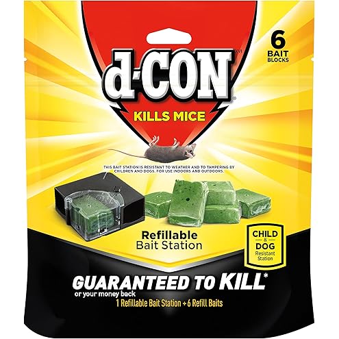 d-CON Refillable Corner Fit Mouse Poison Bait Station, 1 Trap + 20 Bait Refills