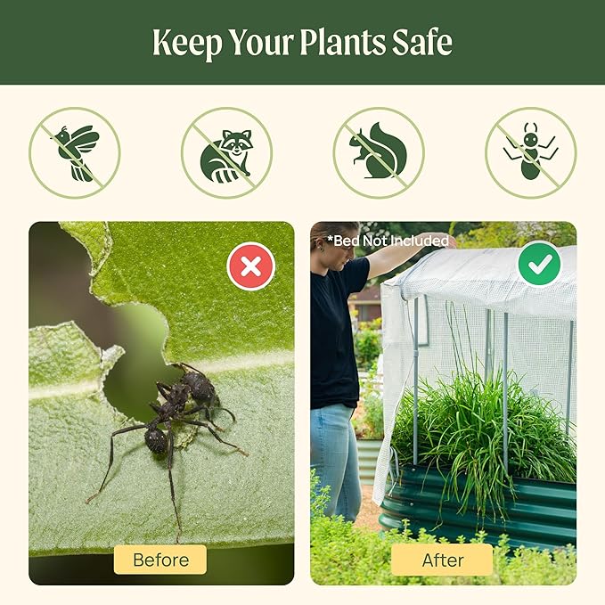 Vego garden Frost Greenhouse Cover System for 2.0' x 8.0' (9 in 1) Garden Bed(No Frame)