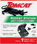 Tomcat Rodent Station, Includes 1 Rodent Station with 4 Bait Securing Rods and 1 Security Key - Fits Rat or Mouse Sized Traps (Baits & Traps Sold Separately) - Use Indoors or Outdoors
