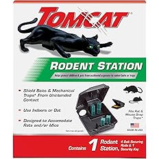 Tomcat Rodent Station, Includes 1 Rodent Station with 4 Bait Securing Rods and 1 Security Key - Fits Rat or Mouse Sized Traps (Baits & Traps Sold Separately) - Use Indoors or Outdoors