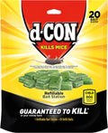 d-Con Corner Fit Mouse Poison Bait Station with 1 Trap and Bait Refills, Plain, 20 Count