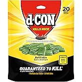 d-CON Refillable Corner Fit Mouse Poison Bait Station, 1 Trap + 20 Bait Refills