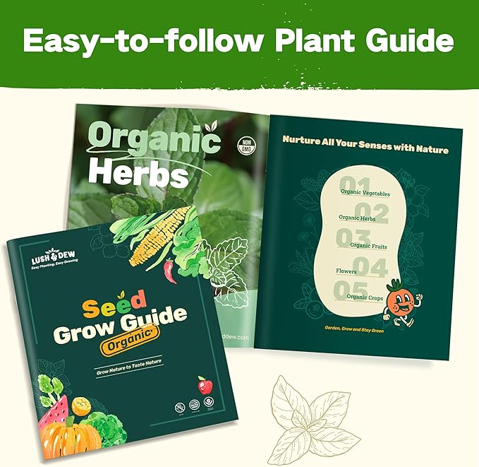 USDA Zone 8 Heirloom Seed Bank, 30,000+ Non-GMO 32 Varieties of Seeds for Planting Vegetables Herbs, Survival Seed Kit for Raised Garden Bed Greenhouse, Gardening Gifts for Mom Women Men