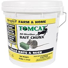 Tomcat Bromethalin Bait Chunx — Rat and Mouse Control Blocks for Agricultural Use, 4 lbs.