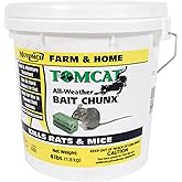 Tomcat Bromethalin Bait Chunx — Rat and Mouse Control Blocks for Agricultural Use, 4 lbs.