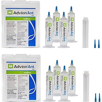 Advion Ant Gel Bait, 4 Tubes x 30-Grams, 1 Plunger and 2 Tips, Effective Ant Bait, Formulated with 0.05% Indoxacarb, Indoor and Outdoor Use, Ant Killer Gel for Control of Most Major Ant Species