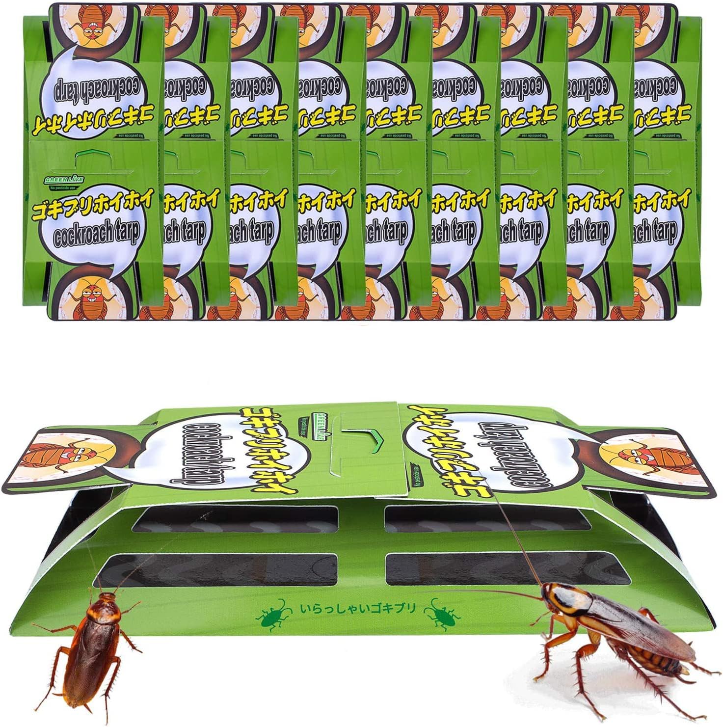 Cockroach Traps,Roach Traps,Cockroach Bait,Roach Motel,Child & Pet Friendly (10 Pack)