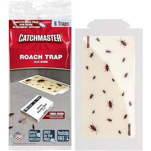 HOY HOY Trap A Roach - Bait Glue Traps, Great for Home with Kids & Pets Indoor, Sticky Pest Control Trap, Roach Killer, Made in Japan 5 Traps