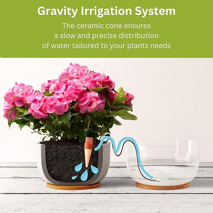 Blumat Classic Self-Watering Stakes - Automatic Drip Irrigation System for Indoor Plant Watering & Outdoor - Water Drip Solution for Potted Plants - Slow Release Stakes, 25 Pack, wo Adapter