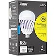 Feit Electric LED Bug Zapper Light Bulb, 60W Replacement, E26 Base, 700 Lumen, 2in1 Light Bulb and Zapper, 5000K Daylight, 15,000-Hour Lifetime, C60/950CA/BZ/LED