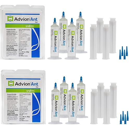Advion Ant Gel Bait, 4 Tubes x 30-Grams, 1 Plunger and 2 Tips, Effective Ant Bait, Formulated with 0.05% Indoxacarb, Indoor and Outdoor Use, Ant Killer Gel for Control of Most Major Ant Species