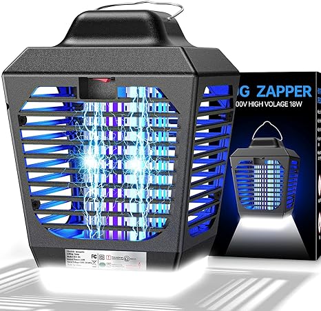 New Fi 4200V Bug Zapper, Waterproof Electric Flying Insect Trap with LED Light, ABS Housing, Indoor Fly Trap and Outdoor Mosquito Zapper, Plug‑in for Home Patio Garden