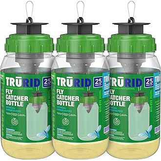 Glovv Fly Traps Outdoor Hanging with Bait, 6 Pack Disposable Flies Bags Hunter Ranch Trap, Control Bug Catcher Killer Repellent for Stable Horse Barn & Farm