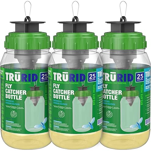 Glovv Fly Traps Outdoor Hanging with Bait, 6 Pack Disposable Flies Bags Hunter Ranch Trap, Control Bug Catcher Killer Repellent for Stable Horse Barn & Farm