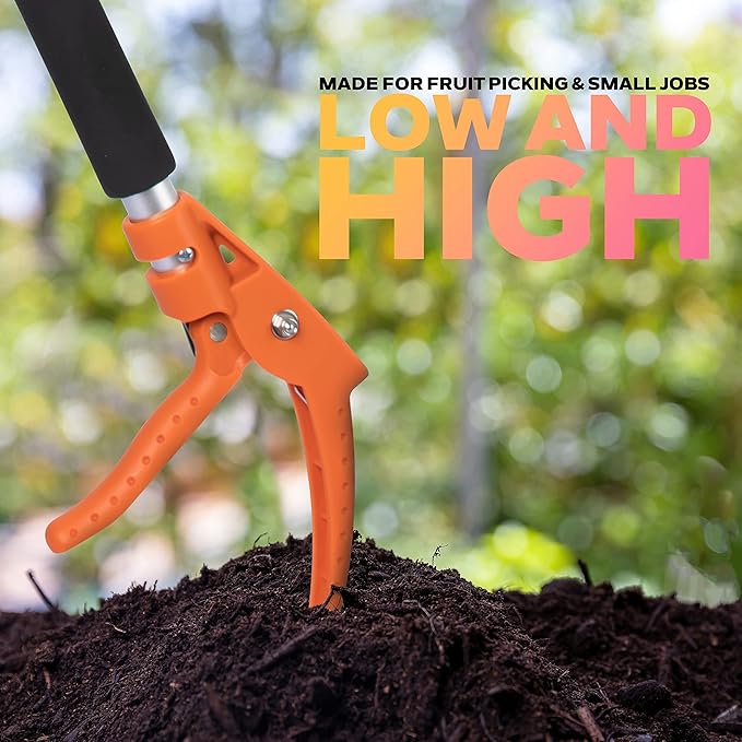 KSEIBI 143020 Long Reach Cut and Hold Bypass Pruner Max Cutting 1/2 inch (7.0 ft - 2.0m)