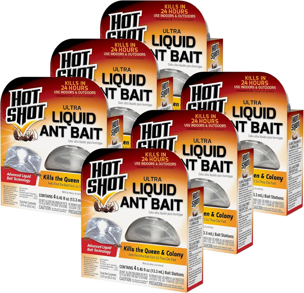Hot Shot MaxAttrax Ant Bait 8 Count, Child-Resistant Bait Stations