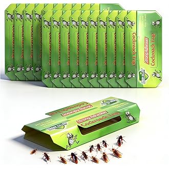 Cockroach Traps,Roach Traps,Cockroach Bait,Roach Motel,Child & Pet Friendly (10 Pack)
