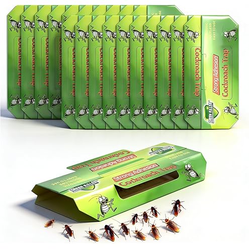 Cockroach Traps,Roach Traps,Cockroach Bait,Roach Motel,Child & Pet Friendly (10 Pack)