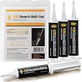 Ready-to-Use Cockroach Gel Bait, Roach Killer Indoor & Outdoor, Effective Cockroach Control - 4 Tubes x 30 Grams