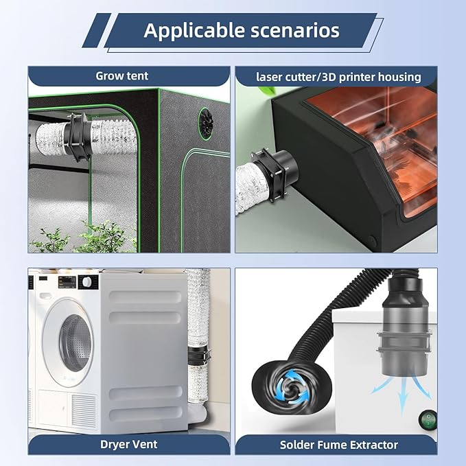 80mm x 25mm 3 Inch Duct Household Ventilation 12V Exhaust Fan with Speed Controller for DIY Greenhouse 3D Print Smoke Paint Fume Extractor-D8025