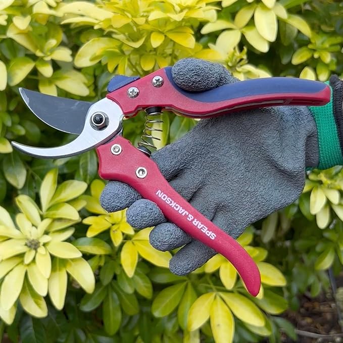 Spear & Jackson Razorsharp Bypass Pruning Shears, SK5 Carbon Steel Blades, Coated for Corrosion Resistance, Ergonomic Handles for Comfortable Use