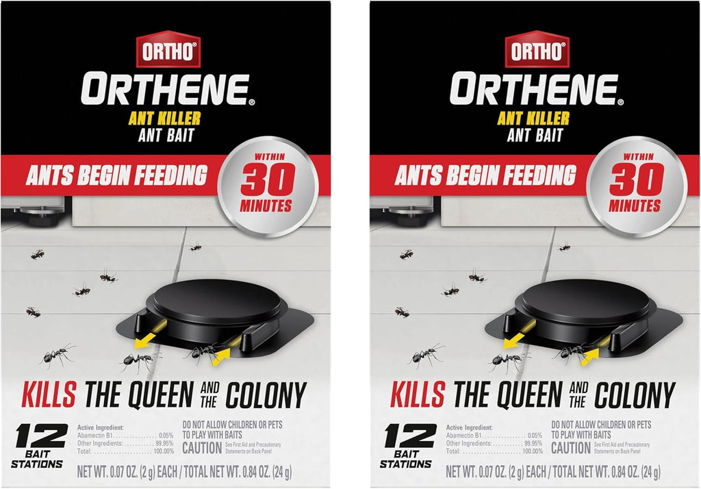 Ortho Orthene Ant Killer Ant Bait, Indoor Ant Killer, Kills The Queen and The Colony, 12 Stations