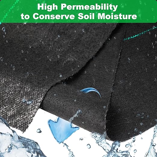 5.8oz Heavy Duty Weed Barrier Landscape Fabric, Premium Durable Weed Blocker Cover, Black Ultra Thick Mulch for Landscaping, Outdoor Gardening Weed Control Mat, 4ft x300ft