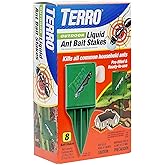 Terro T1812 Outdoor Liquid Ant Killer Bait Stakes - 8 Count (0.25 oz each) (2 Pack)