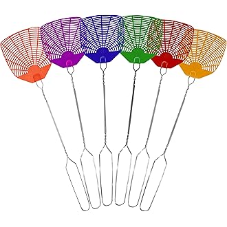 ZOCONE 3 Pack Leather Fly Swatters with Lanyard, Sturdy Fly Swatter Heavy Duty Wood Fly Swatter for Indoors and Outdoors